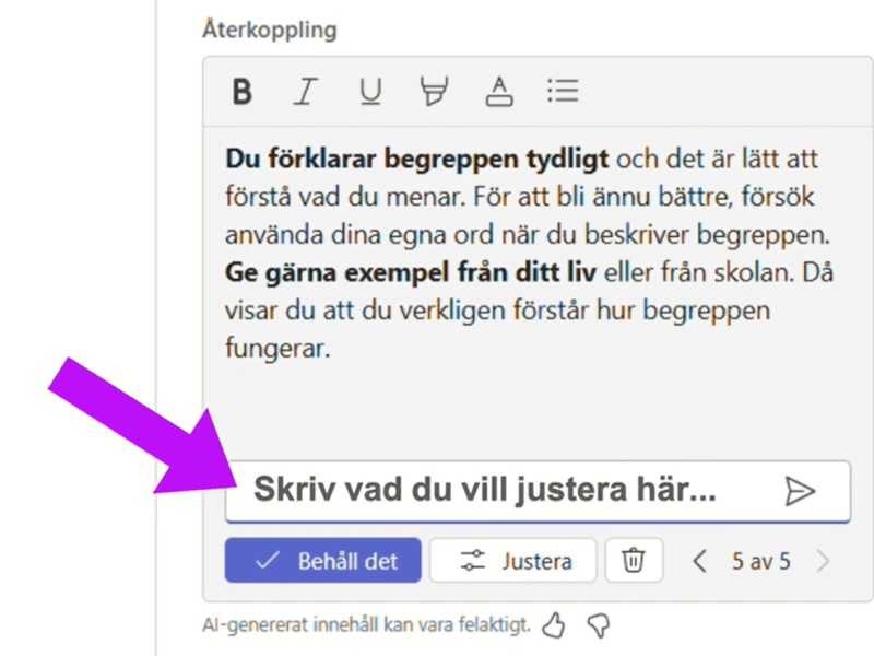 Risker med att använda ny AI tjänst för att förbättra sin feedback till&nbsp;elever